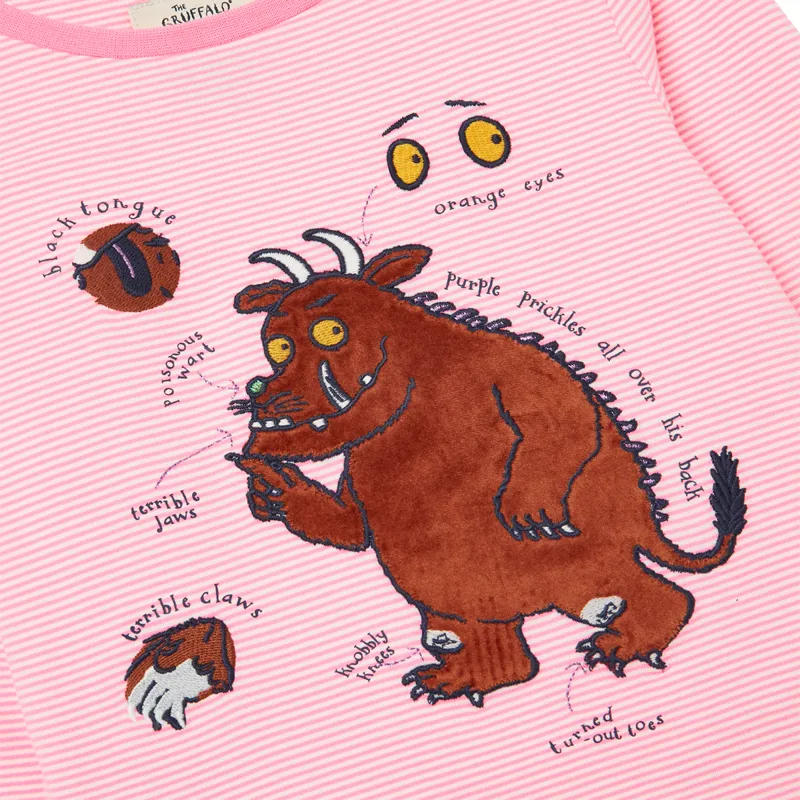 Joules Gruffalo Ava Artwork Top - Gruffalo Pink Stripe-2